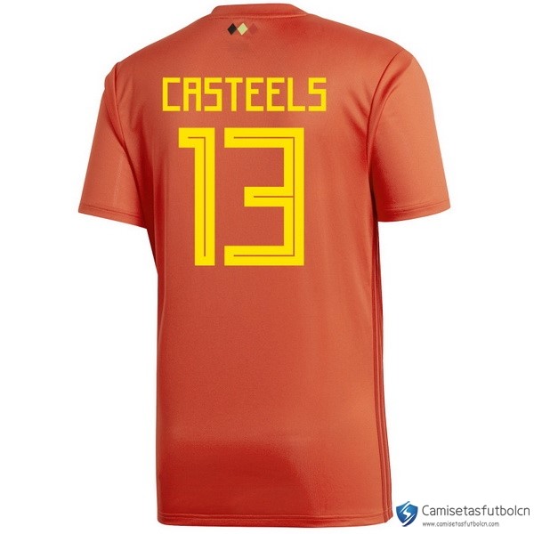 Camiseta Seleccion Belgica Primera equipo Casteels 2018 Rojo